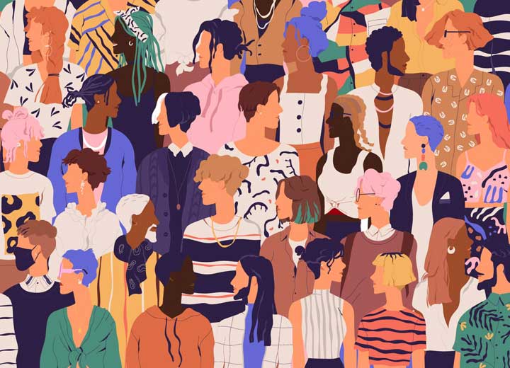 Illustration of Diverse People