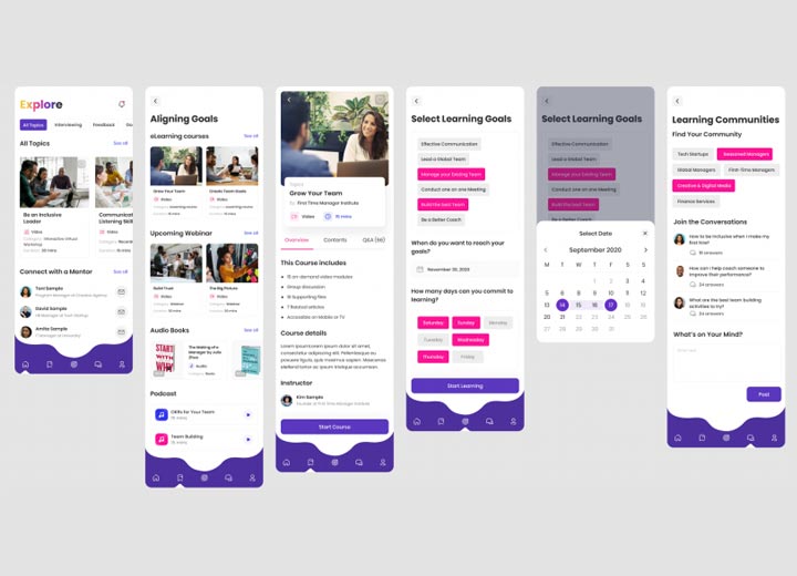First-Time Manager App UI learning app